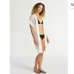 Time and Tru Women's Open Front Crochet Ruana